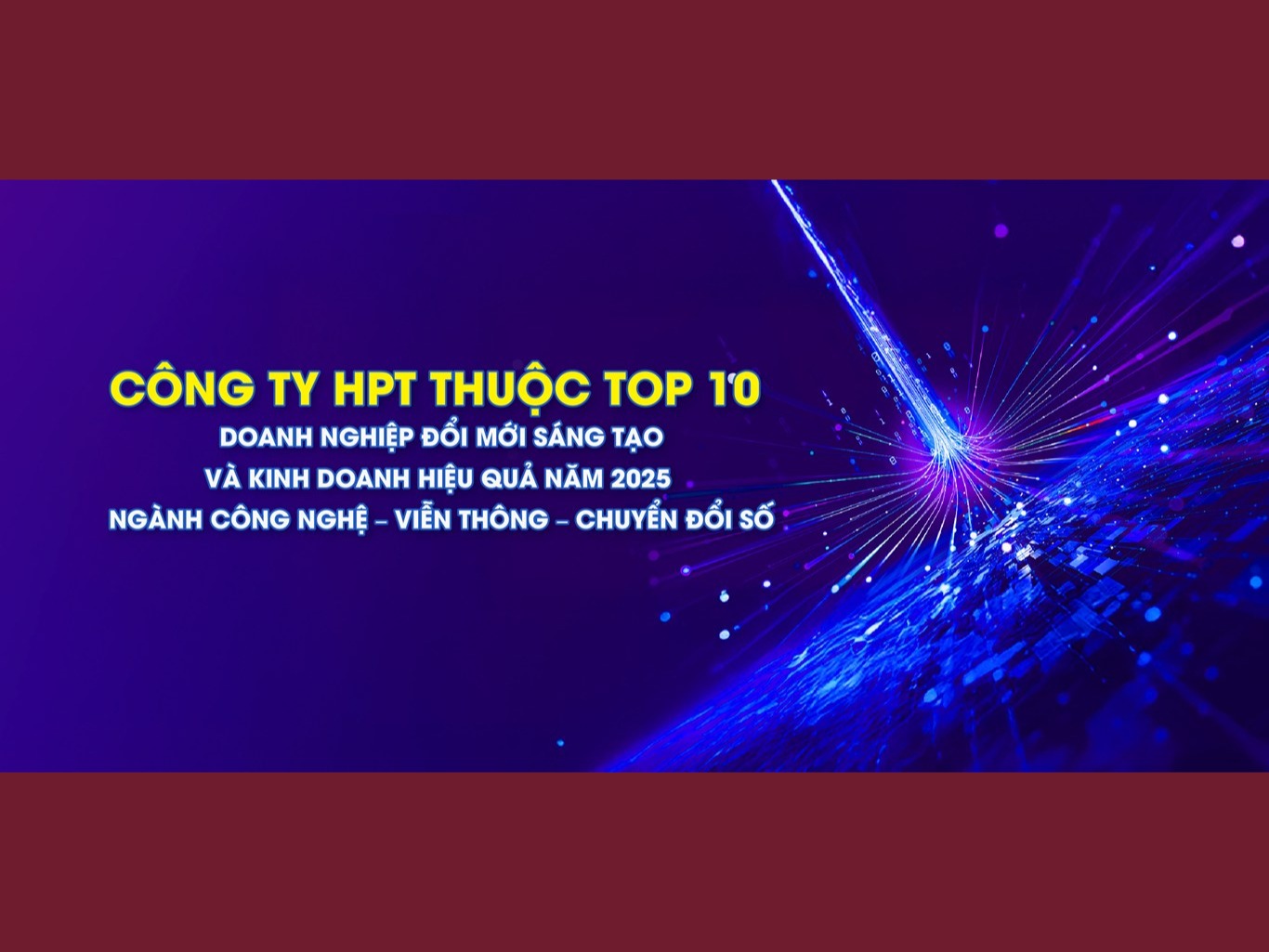 Ảnh minh hoạ: bảng công bố top 10 doanh nghiệp đổi mới sáng tạo