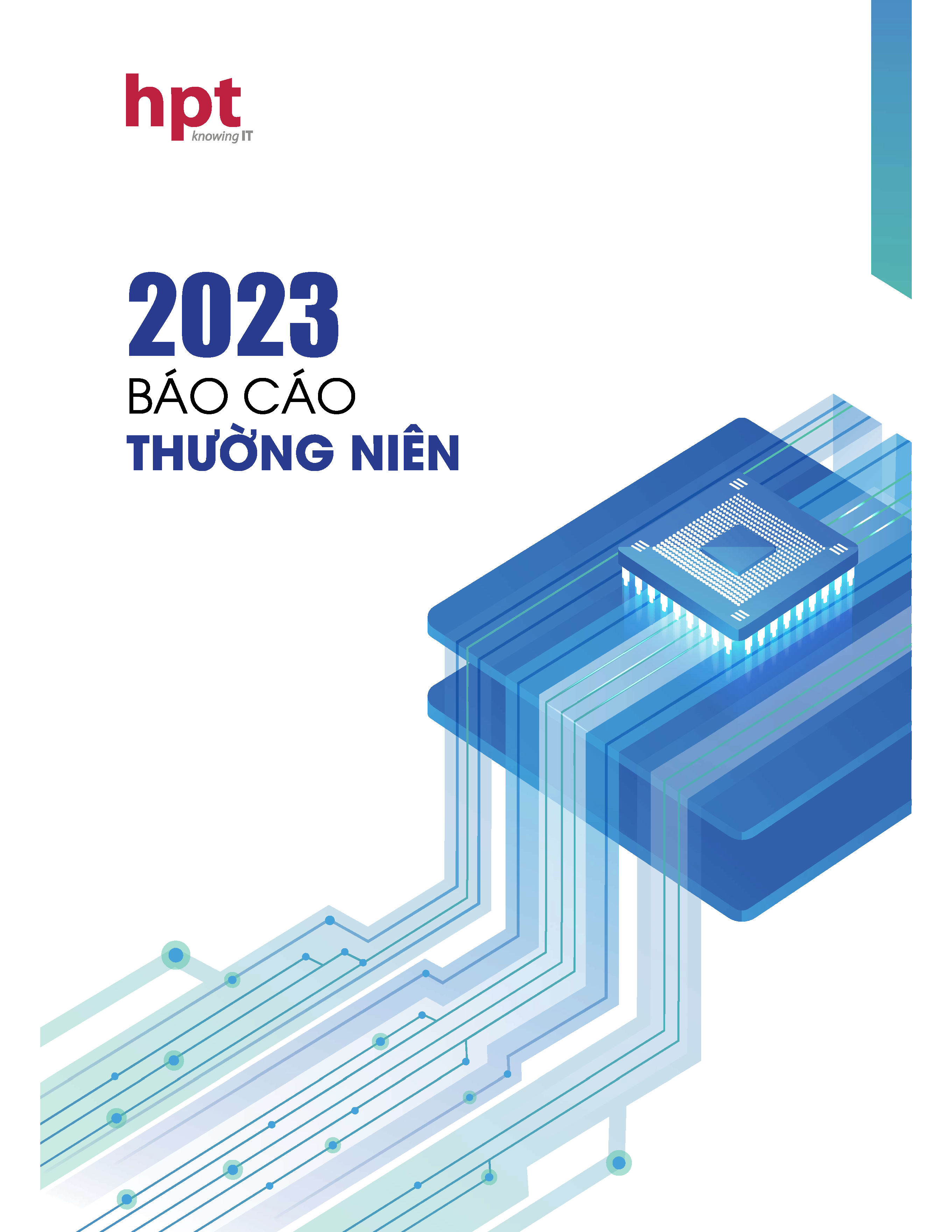 Bìa Báo cáo thường niên 2023 của HPT